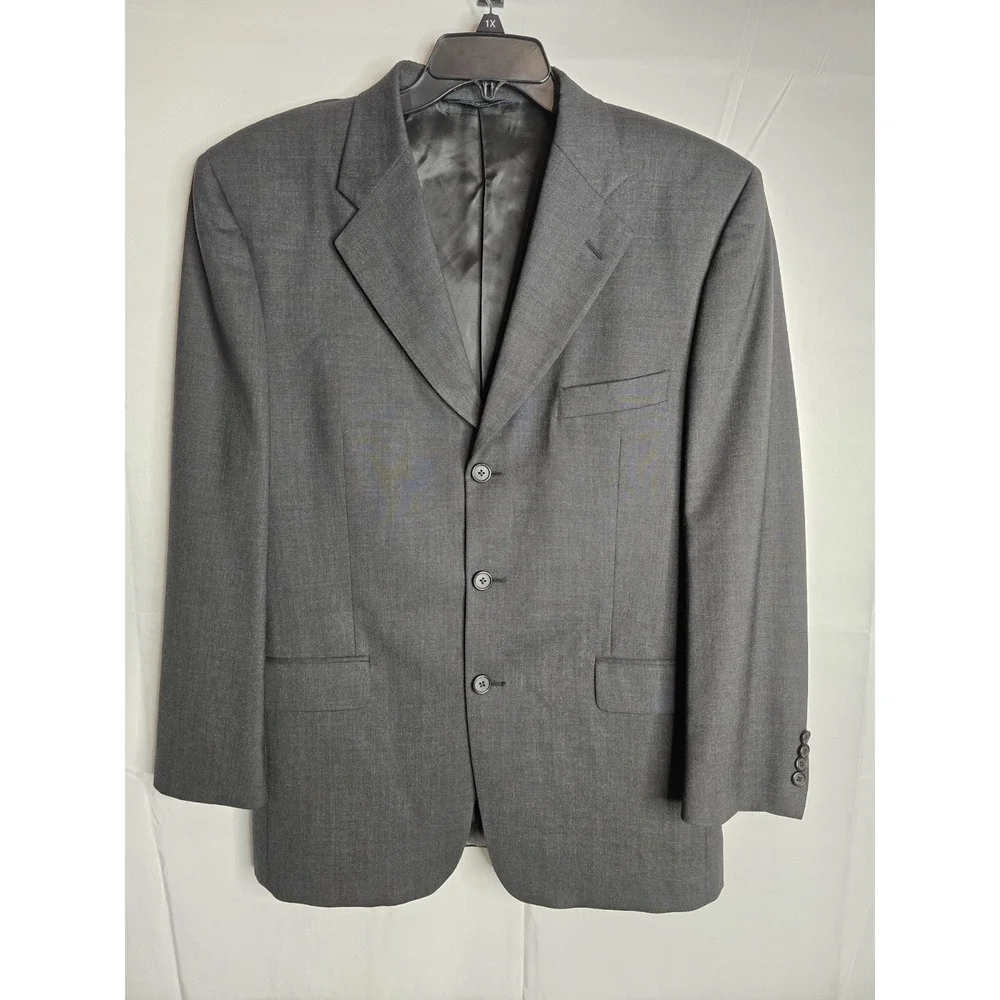 Brooks Brothers Brooksease Men's Blazer Size 40 Regular 3 Button‎ Black Wool